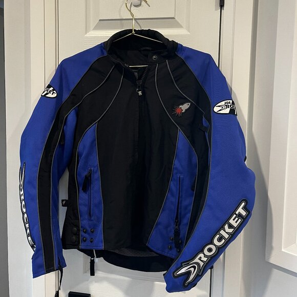 Joe Rocket Jackets & Blazers - Joe Rocket Women’s Motorcycle Jacket Medium Blue Black Padded & Lined Moto Style